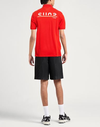 Man Polo shirt Red Size L Cotton, Elastane