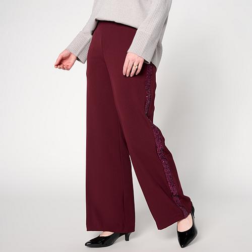 Mark & James by Badgley Mischka Peyton Sequin Side Stripe Pant - Red