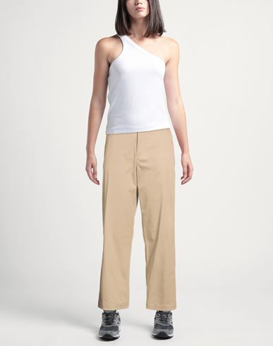 Woman Pants Taupe Size S Cotton, Elastane