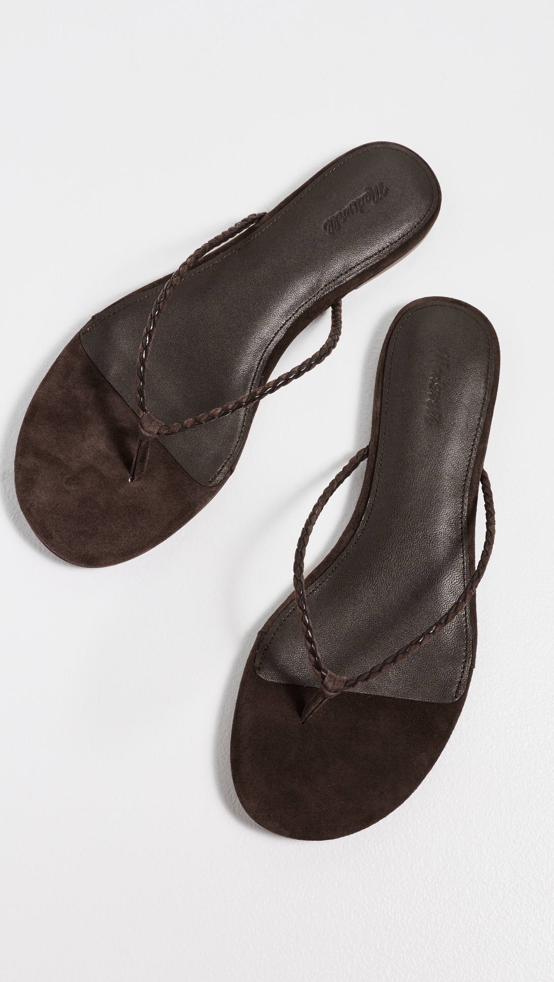 Ira Braided Thong Sandals Dark Carob
