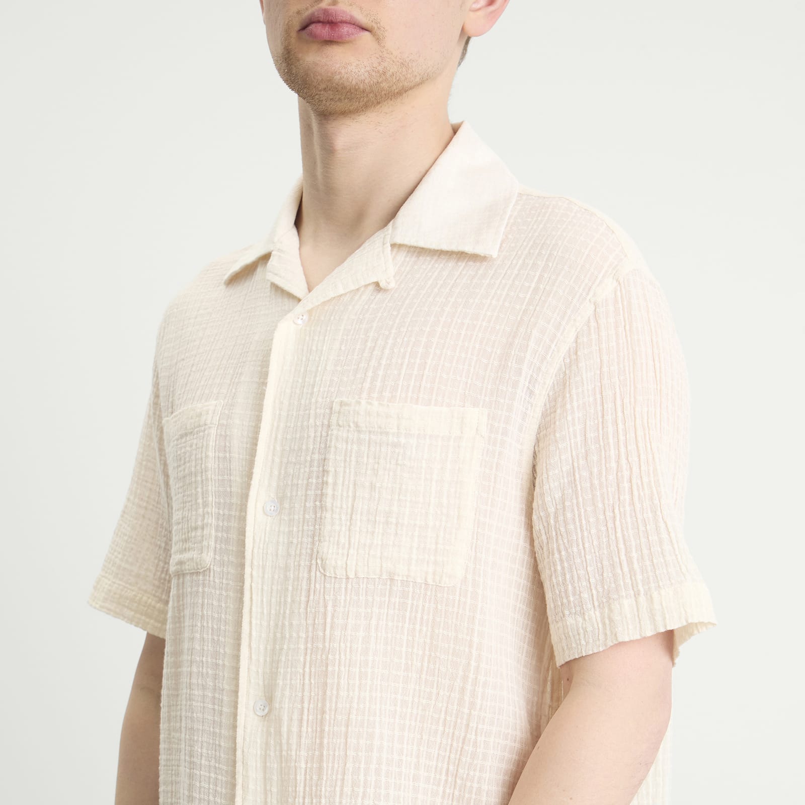 Men's Luis Shirt in Cream Check