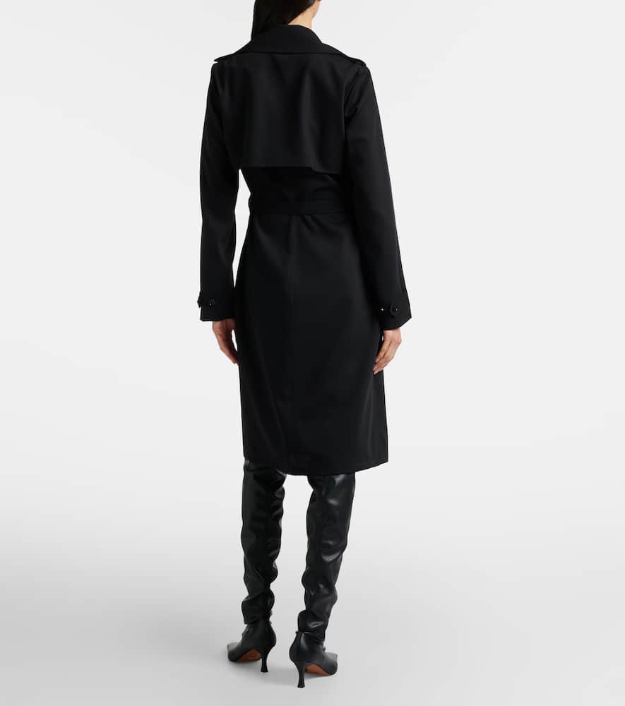 Belted wool wrap dress