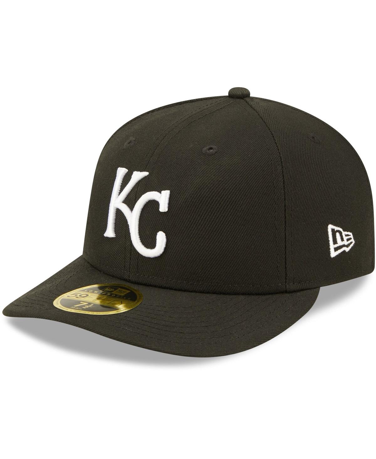 Men's Kansas City Royals Black and White Low Profile 59FIFTY Fitted Hat - Black, White
