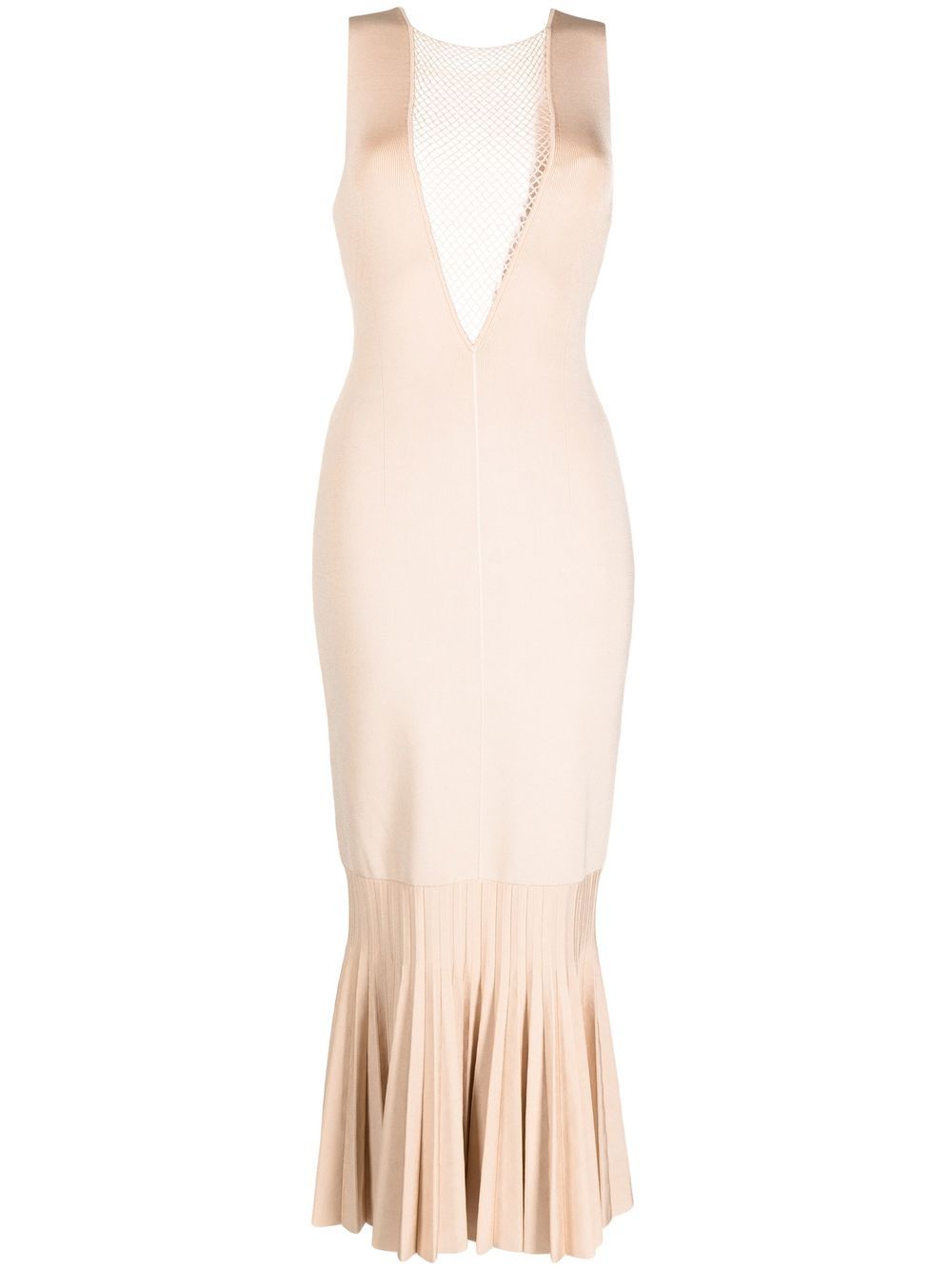 Erato pleated-hem dress - Neutrals
