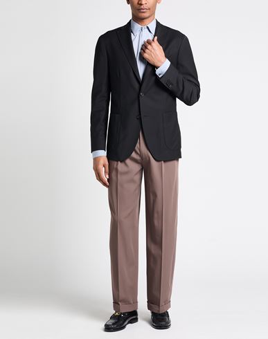 Man Blazer Black Size 38 Wool, Polyester, Elastane