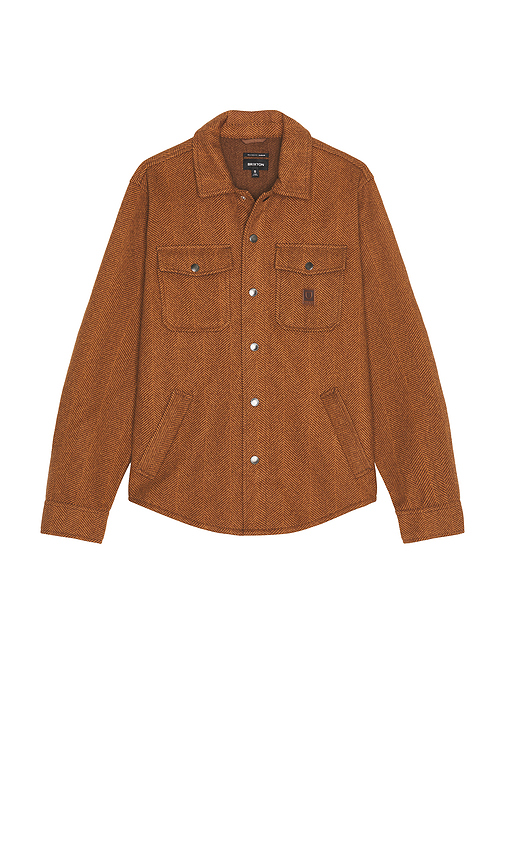 Brixton Durham Brushed Jacket in Brown. S. Also in L, M, XL/1X