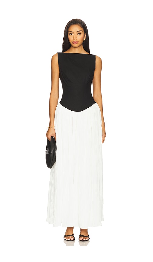 Lovers and Friends Lorelie Maxi Dress in Black,White.  XS. Also in L, M, S