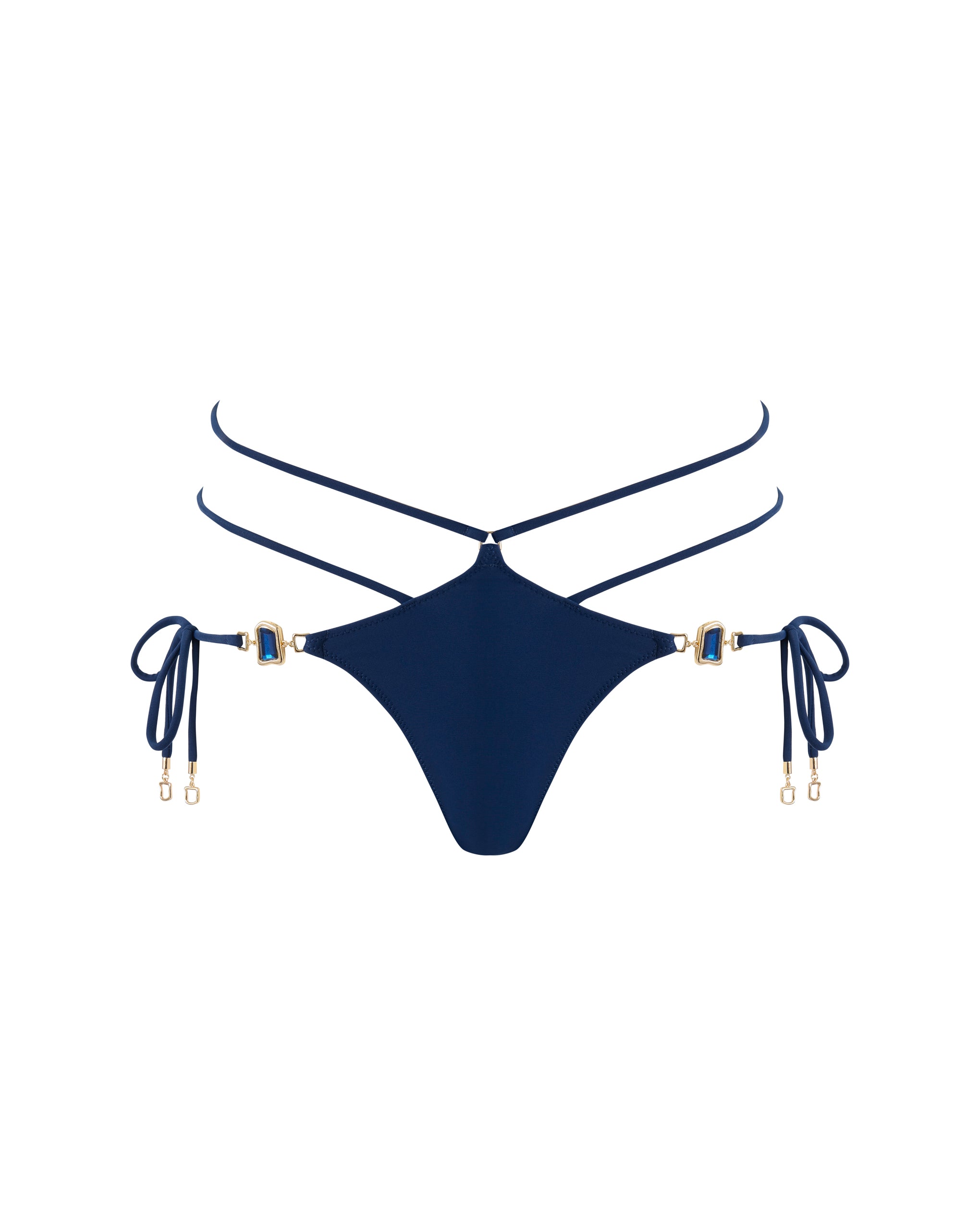Bluebella Venice Tie Side Bikini Panty Navy Peony