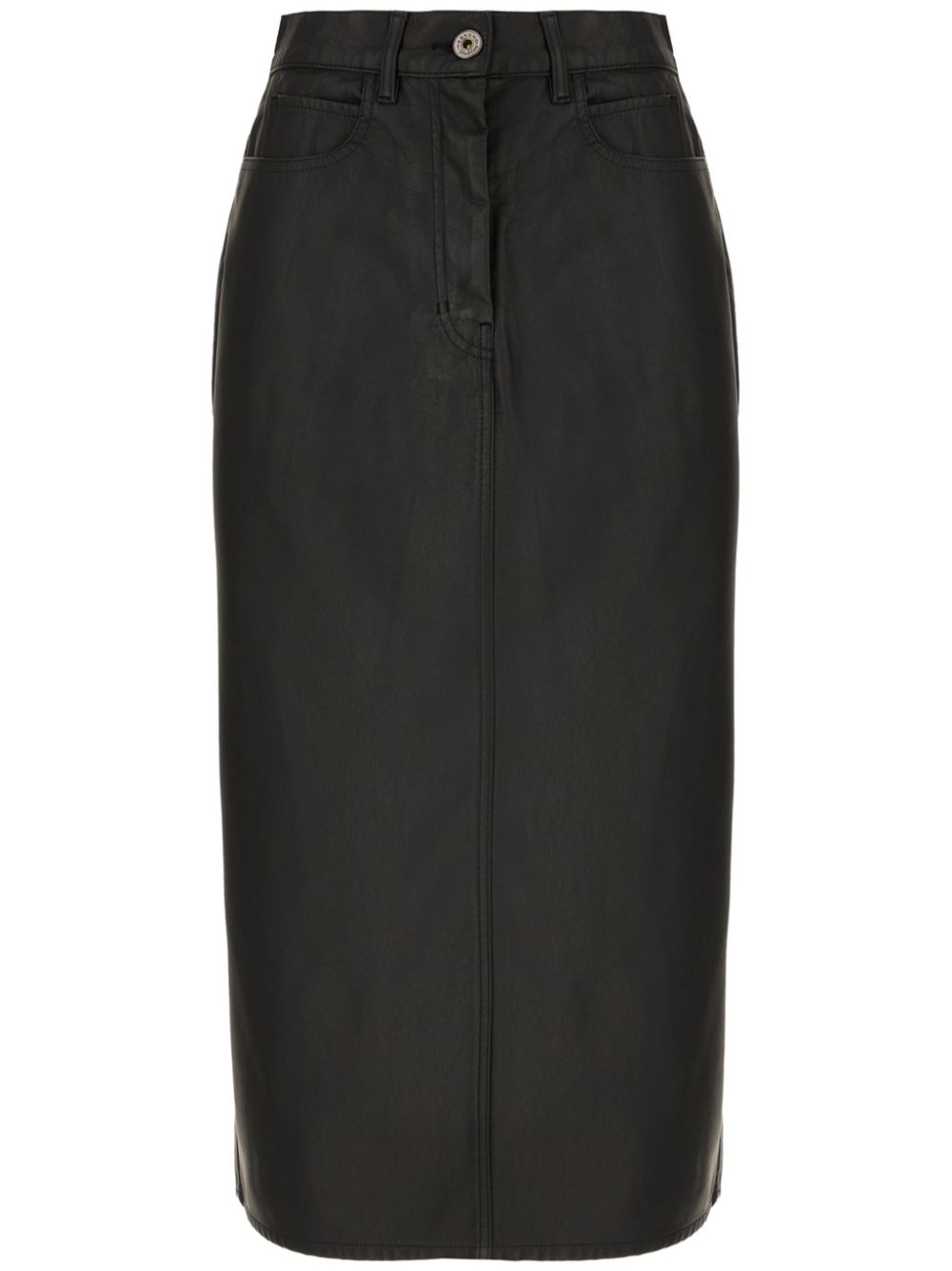 Synthetic leather skirt - Black