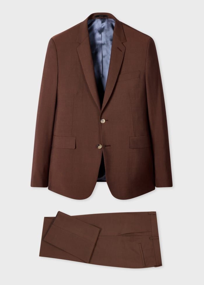 The Kensington - Slim-Fit Burgundy Wool-Mohair Suit Red