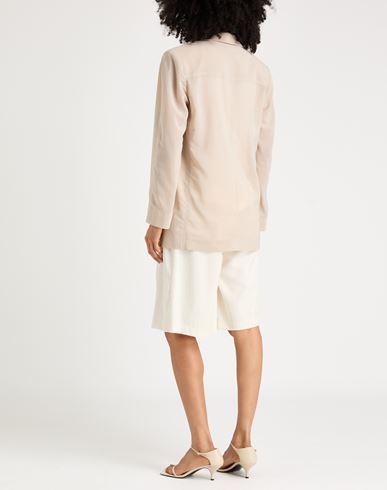 Woman Blazer Beige Size 4 Polyester, Cotton
