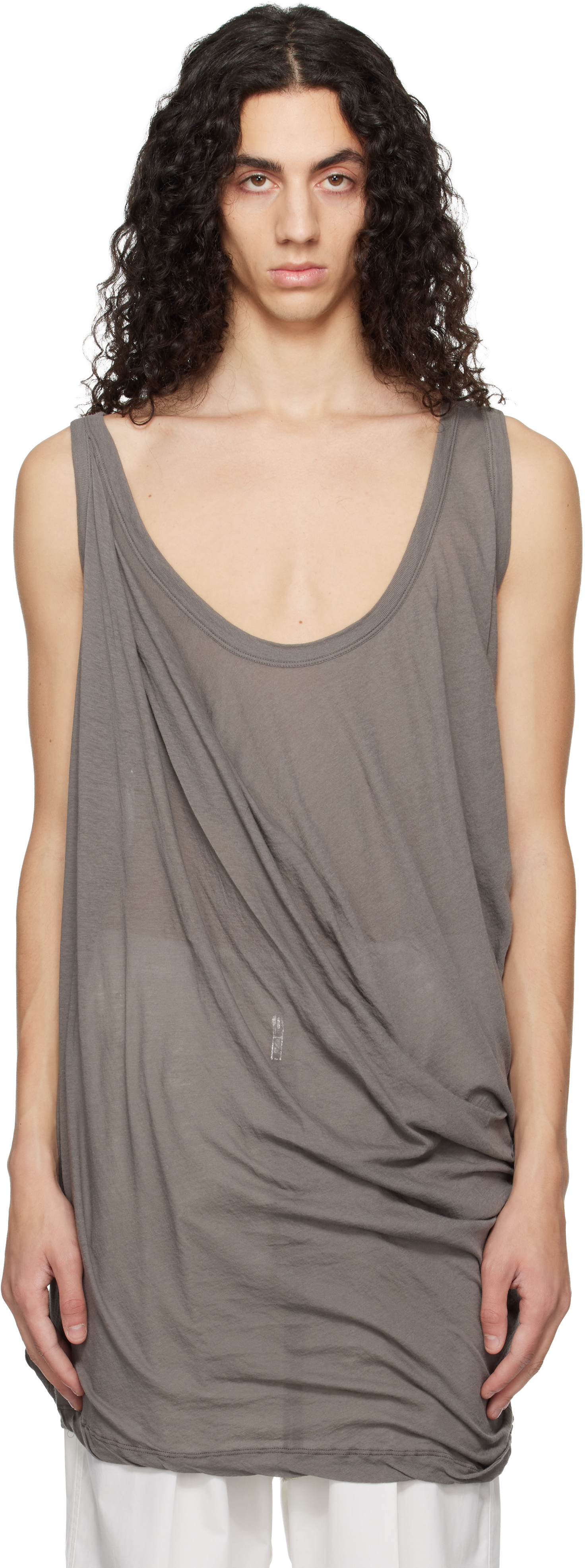 Beige Temple Pony Tank Top