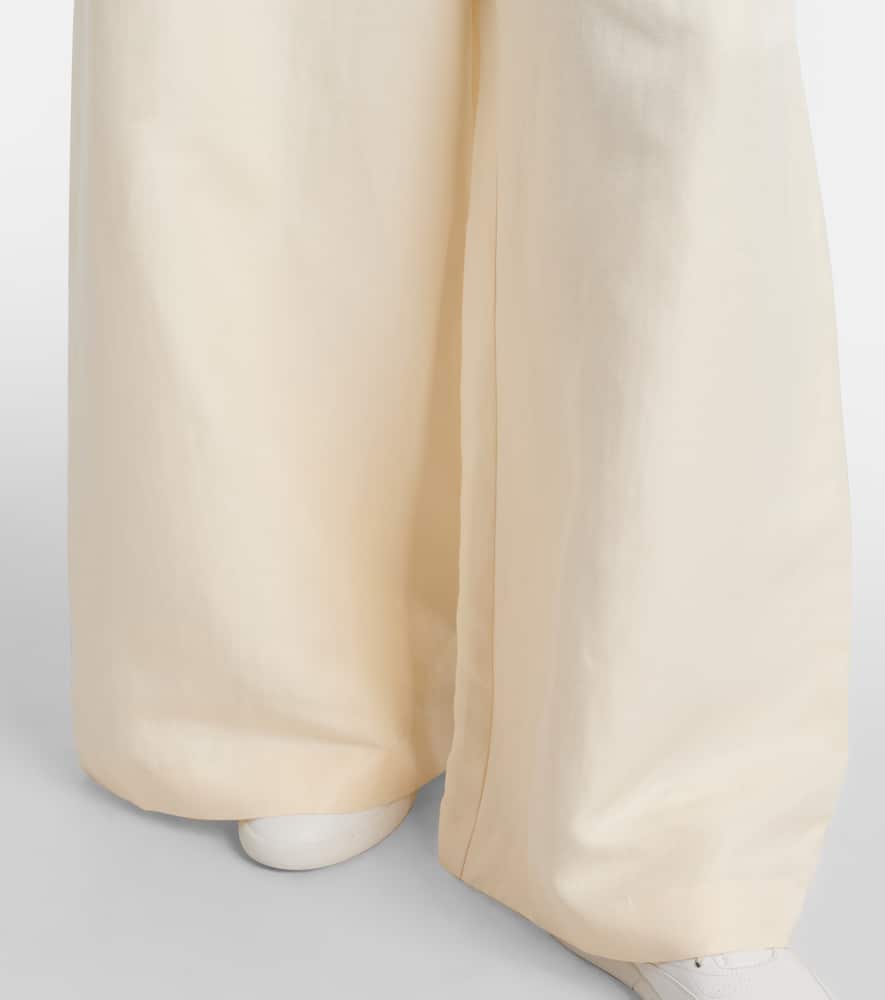 Gelos linen and silk wide-leg pants