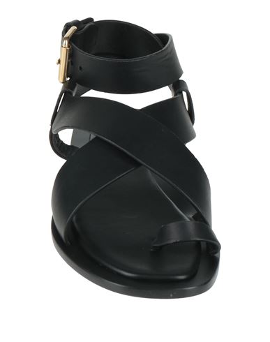 Woman Thong sandal Black Size 11 Leather