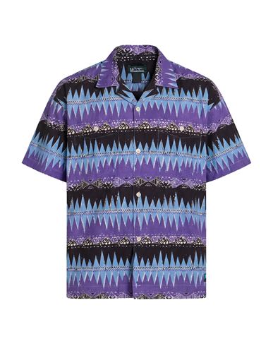 Man Shirt Purple Size L Cotton