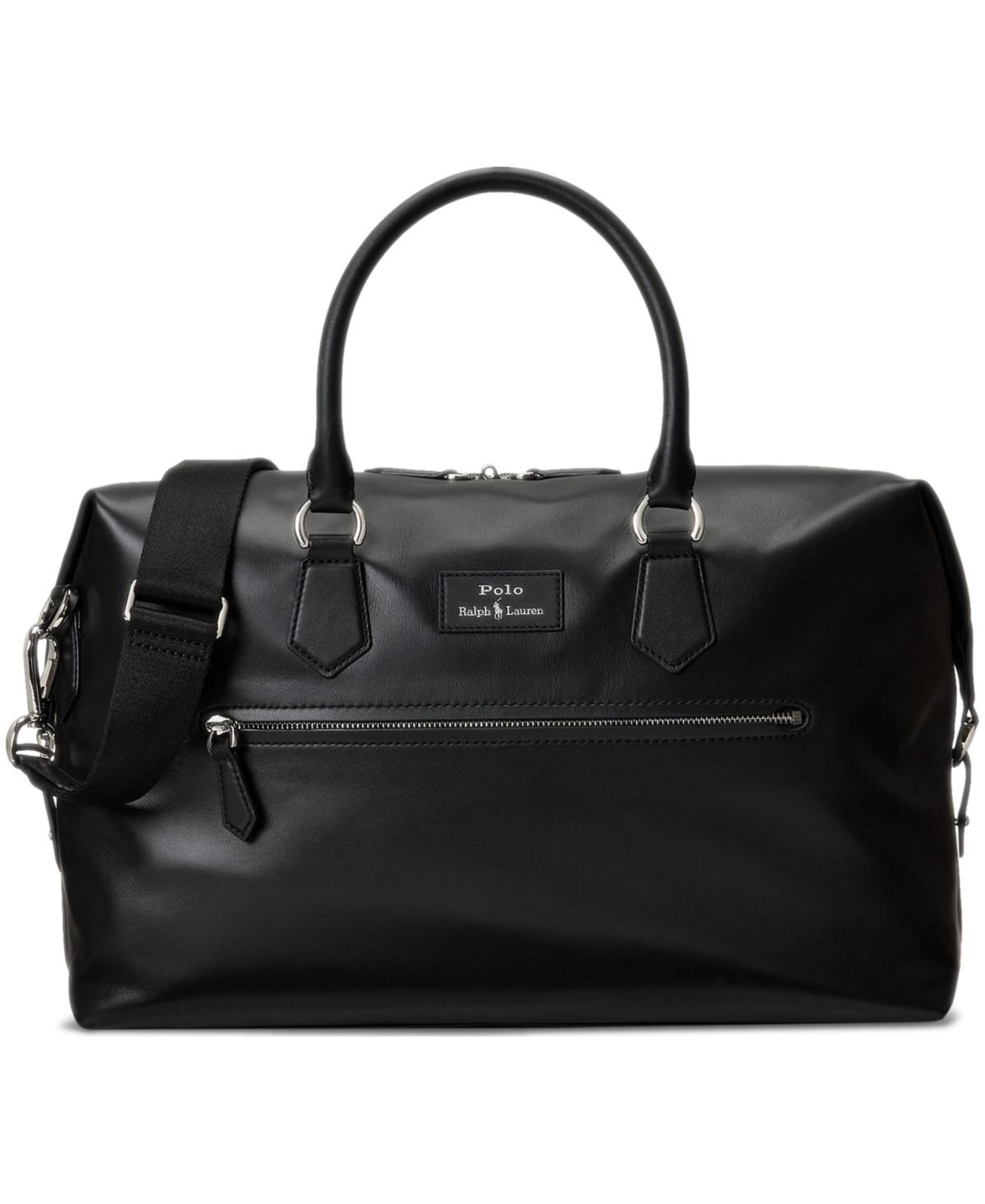 Men's Smooth Leather Duffel - Black