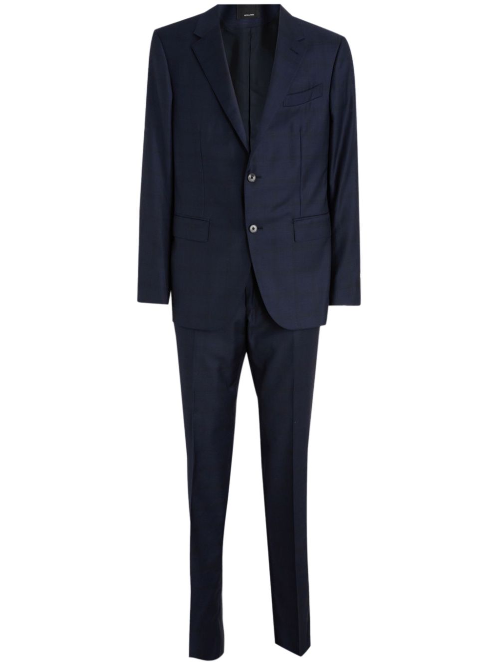 Single-breasted cotton suit - Blue