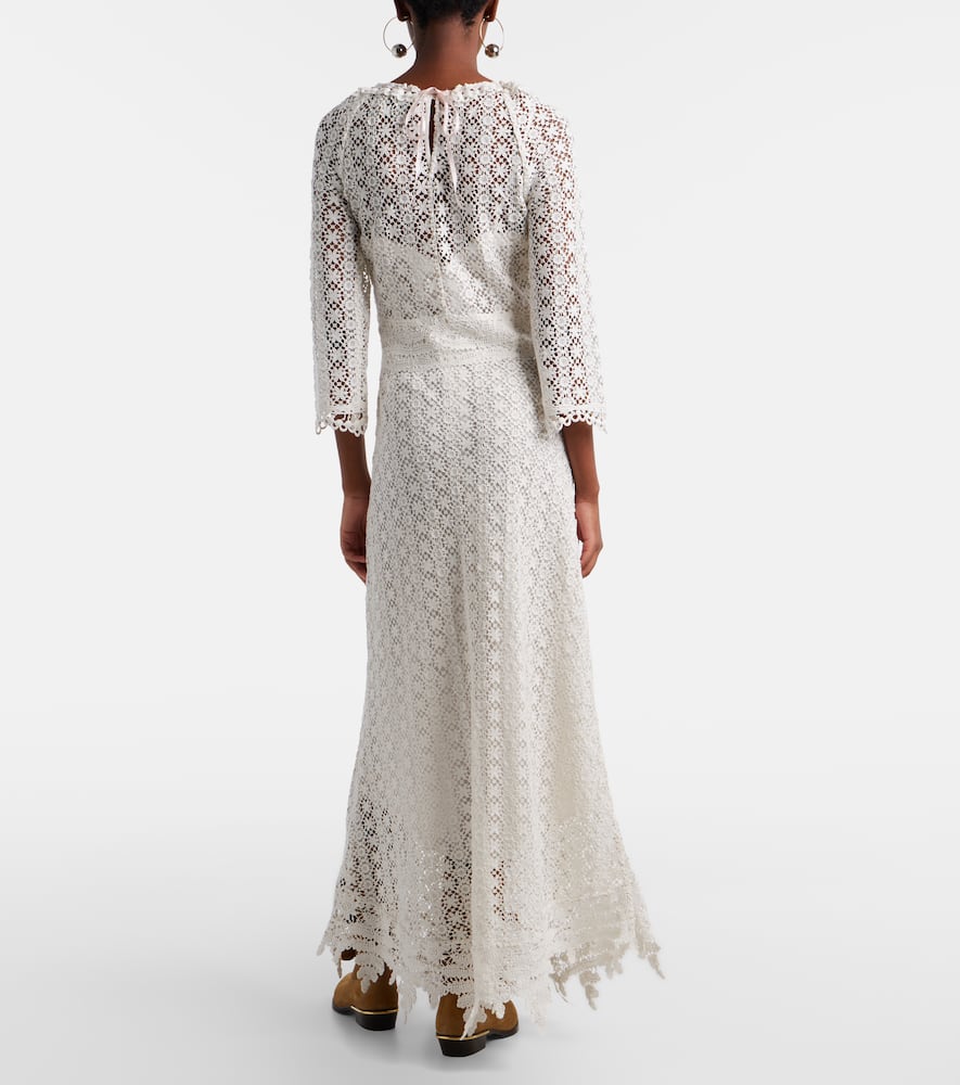 Hayra cotton guipure lace minidress