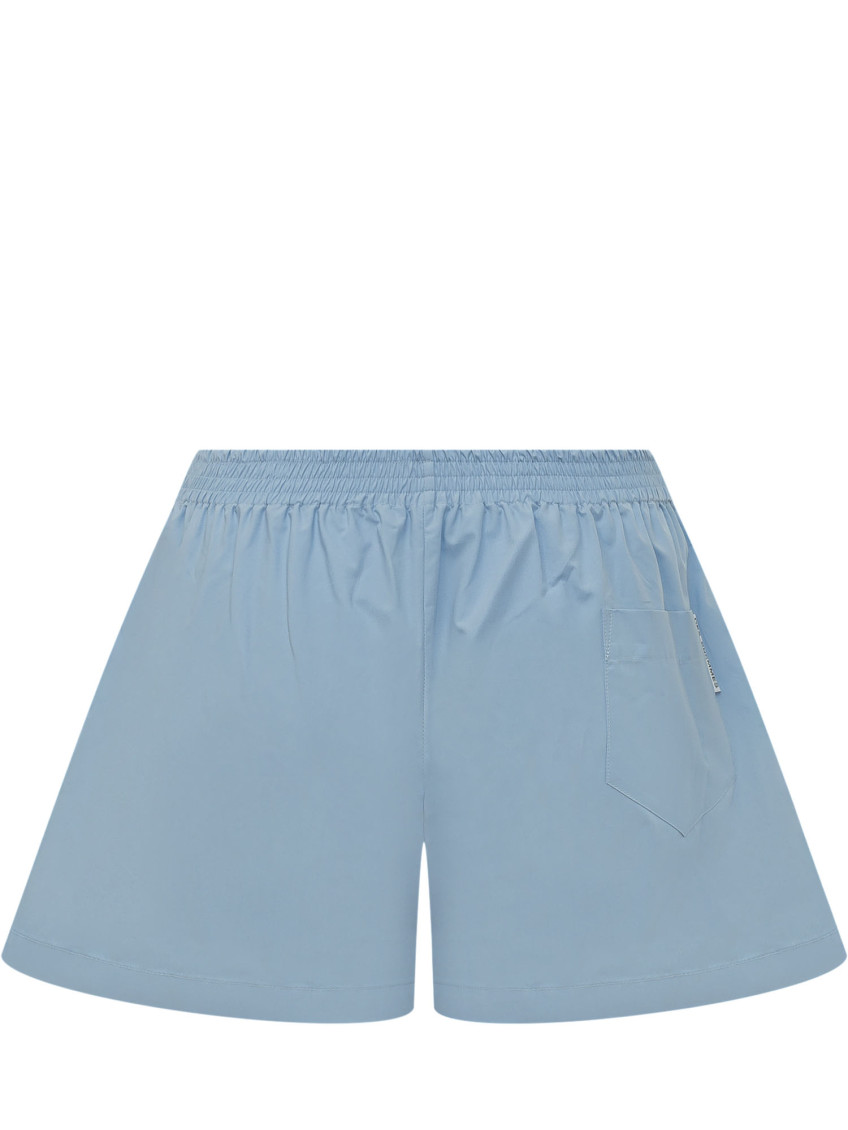 Blue Solid Shorts