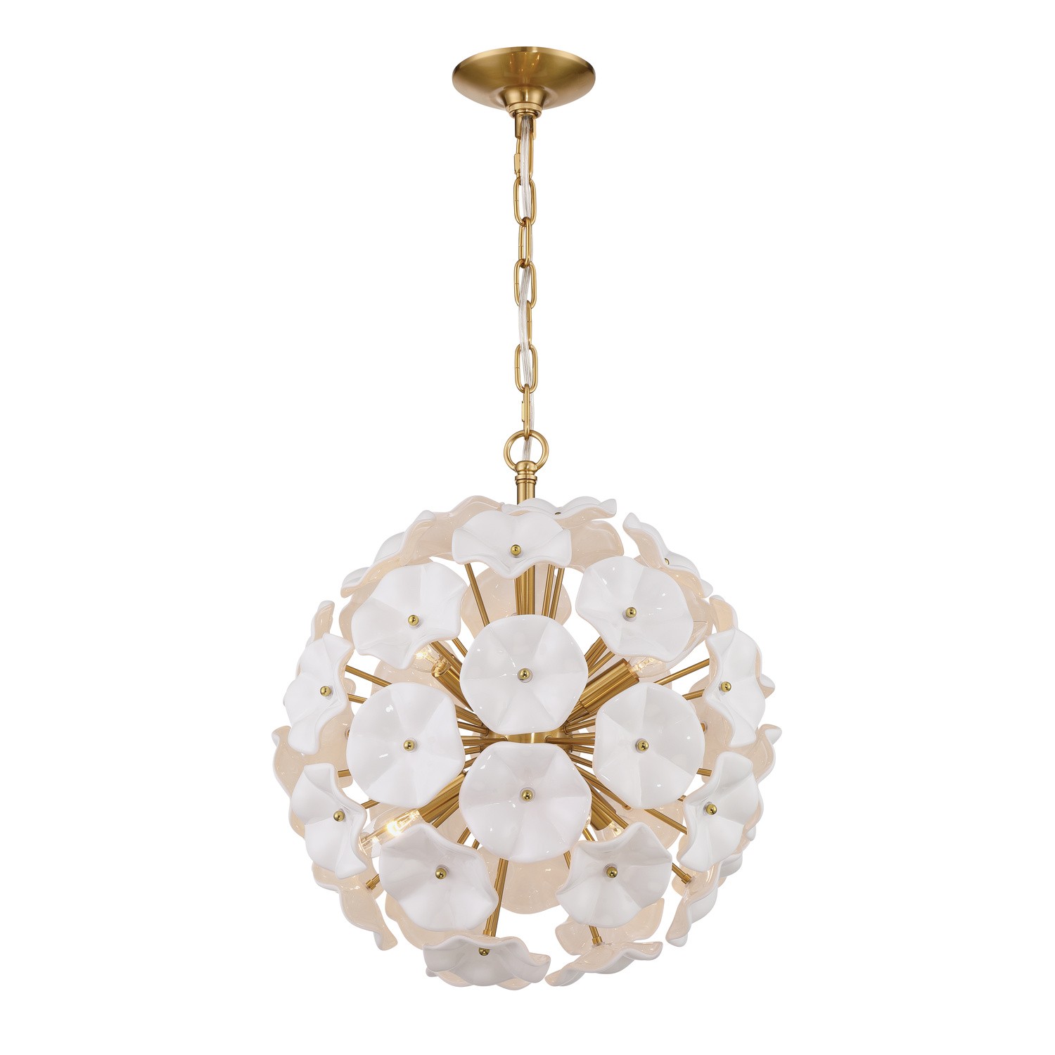 Aged Brass Chandelier from the Esme Collection