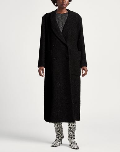 Paltò Woman Coat Black Size 10 Wool, Acrylic, Polyester, Polyamide