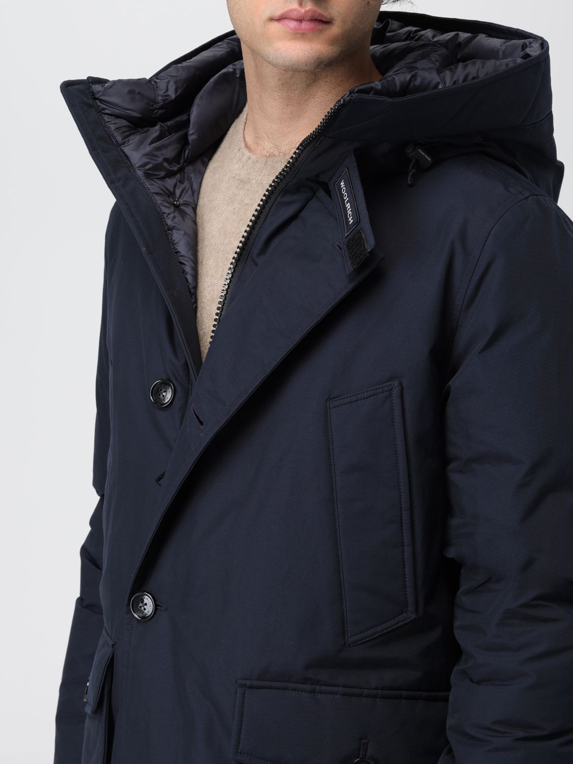 Coat Men color Blue