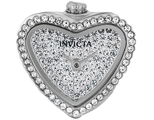 Crystal-Embellished Ring Watch — Silver