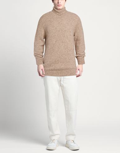Man Turtleneck Sand Size L Alpaca wool, Polyamide