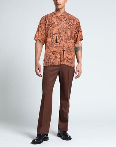 Man Shirt Orange Size XL Tencel