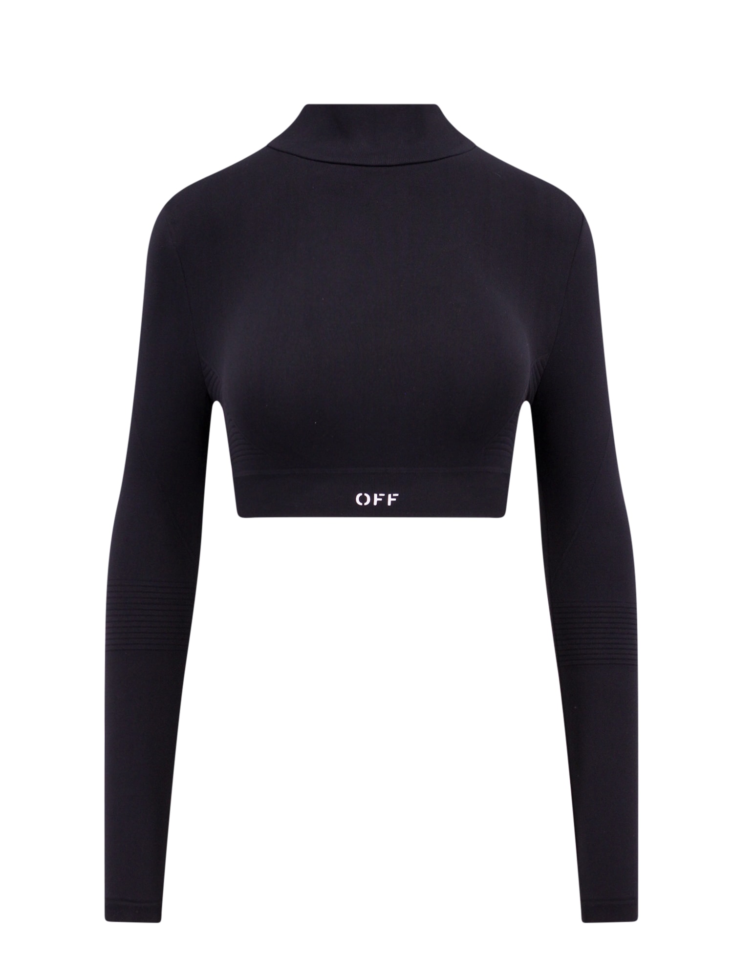 Off Stamp long-sleeve top - Black