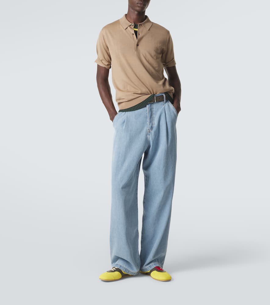 Wool polo shirt
