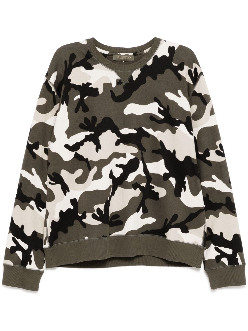 Camouflage-pattern sweatshirt - Brown