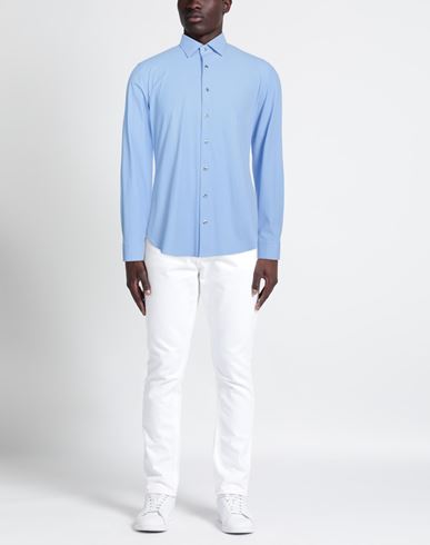 Man Shirt Sky blue Size 17 ½ Nylon, Elastane