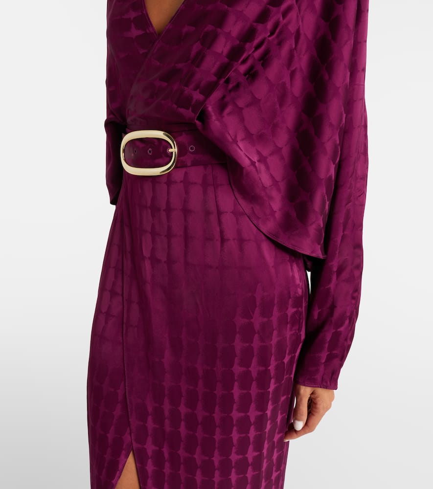 Dunaway belted crêpe cady wrap dress