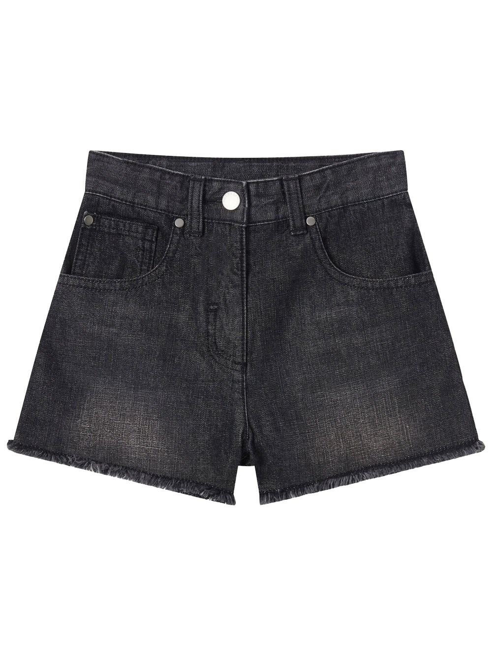 Faded Denim Shorts