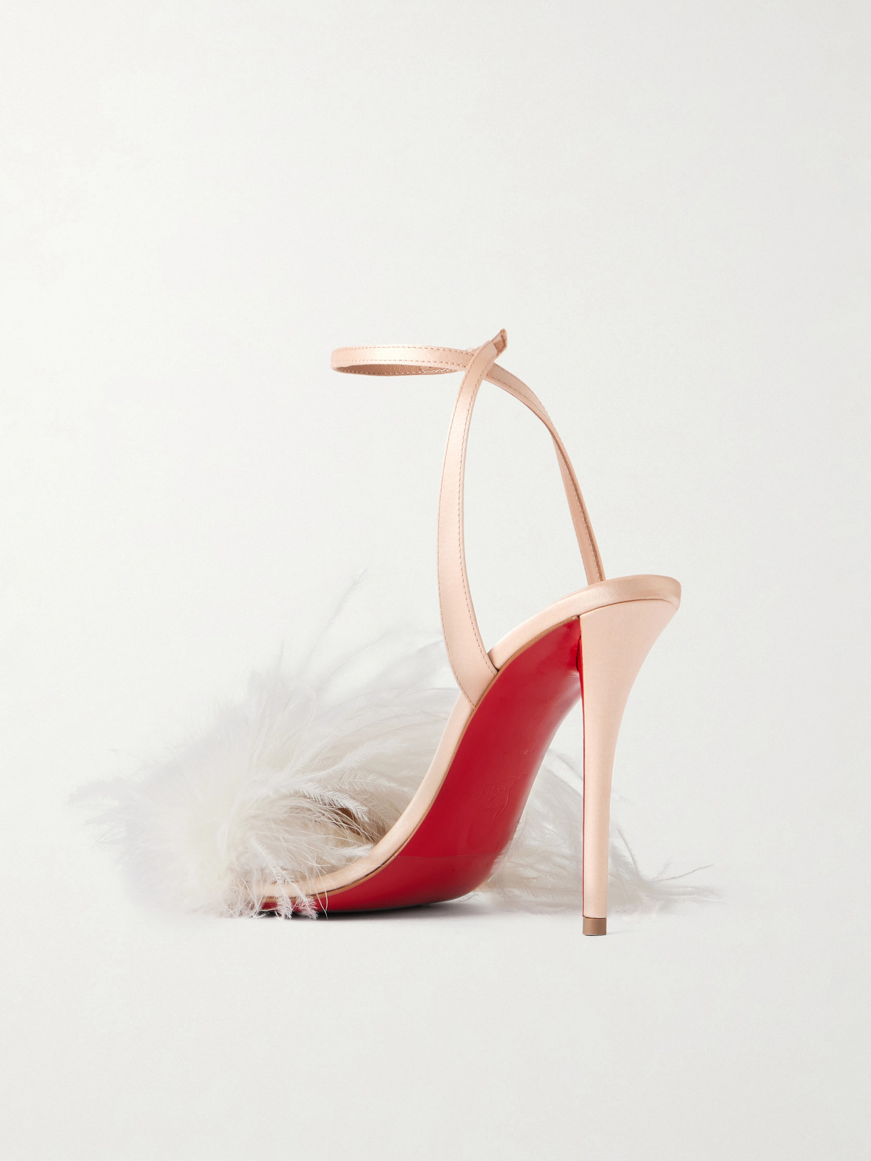 Miss Z Poupi 100 Feather-embellished Satin Sandals - Pink