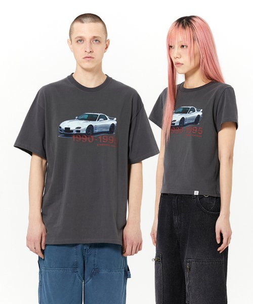 OLD CAR TEE CHARCOAL