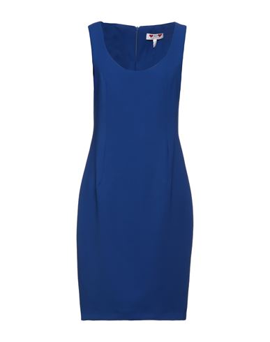 Woman Midi dress Blue Size 8 Polyester