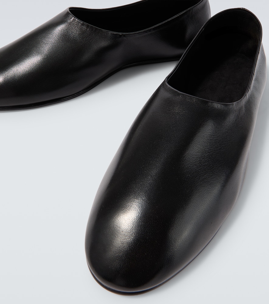 Ballerino leather slip-on shoes
