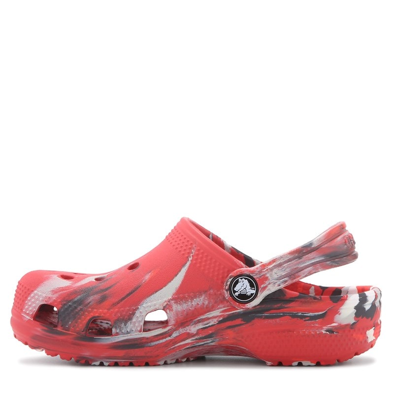Kids' Marbled Classic Clog Little/Big Kid Sandals (RED/BLACK MARBLE)