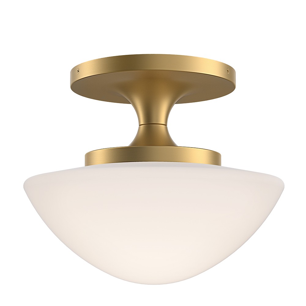 Lacquered Brass LED Semi-Flush Mount from the Knox Collection