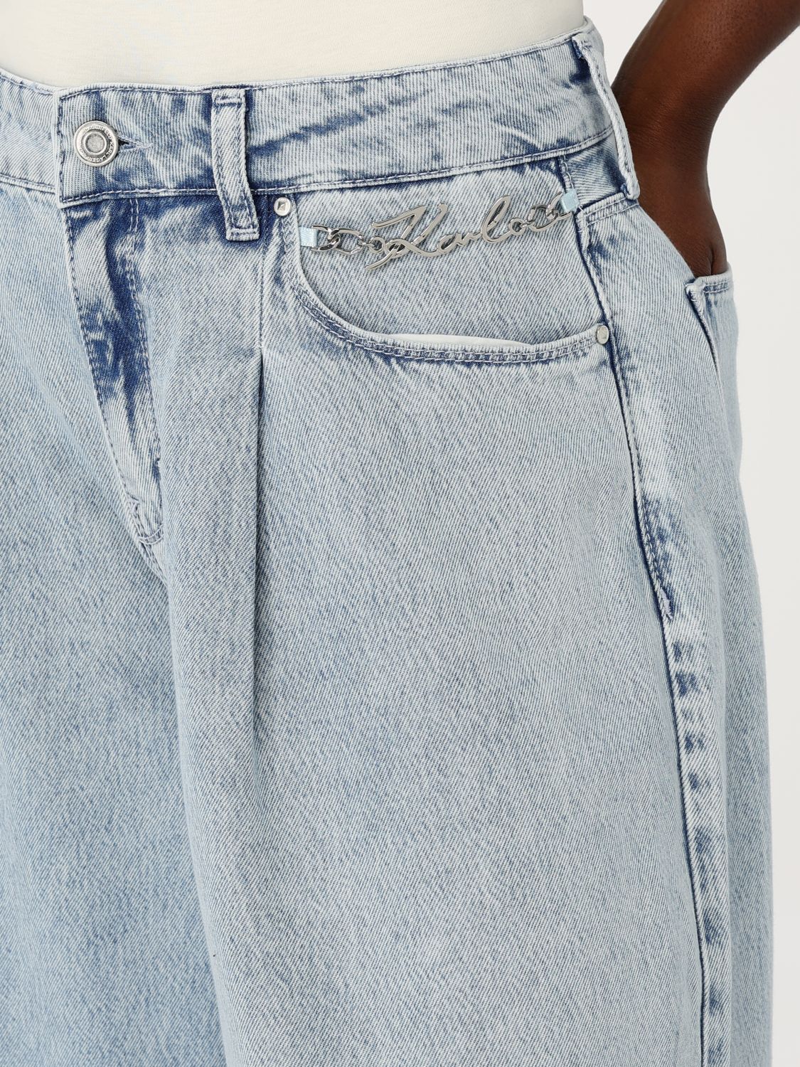 Jeans KARL LAGERFELD Woman color Denim