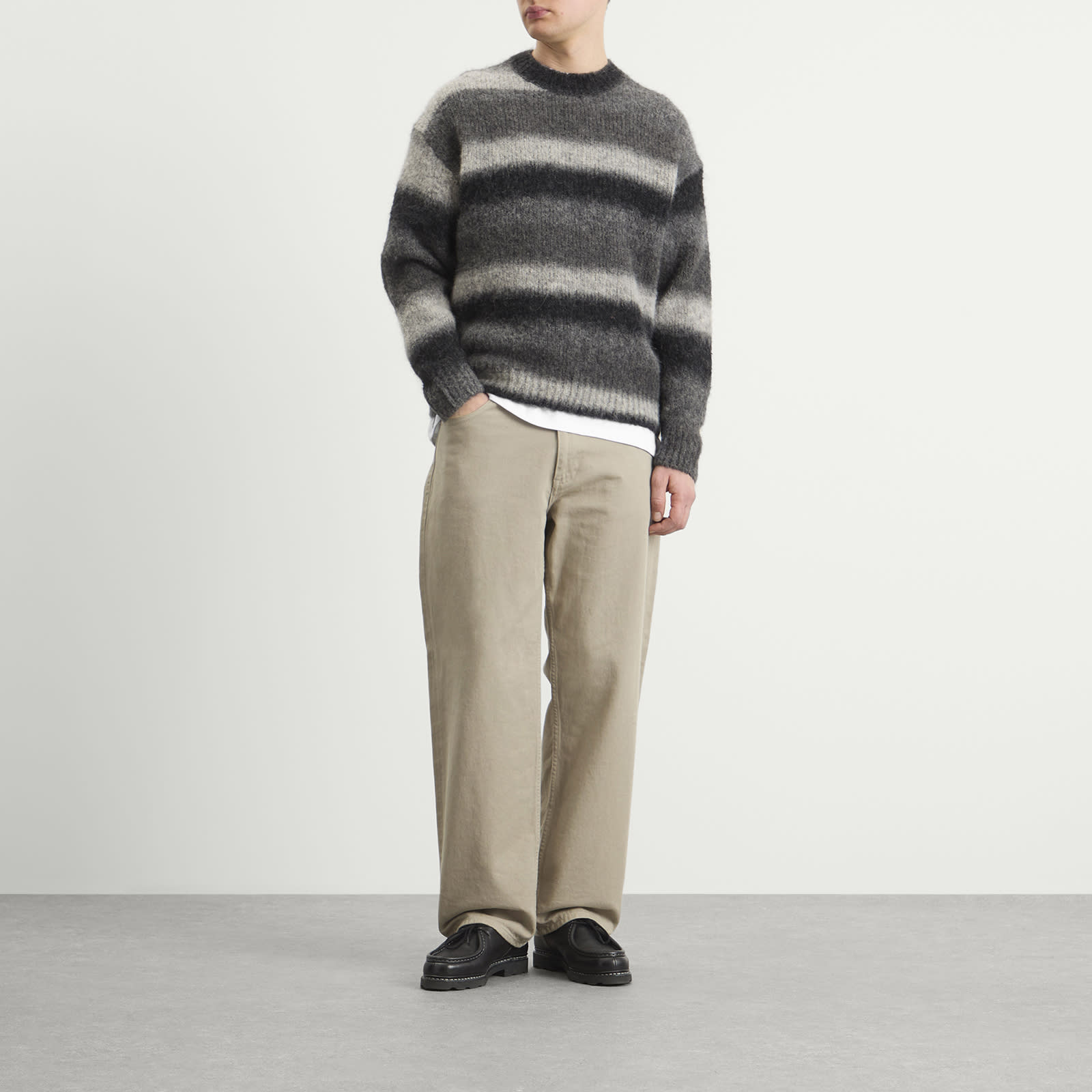 Men's Jonas Gradient Alpaca Sweater Charcoal Melange