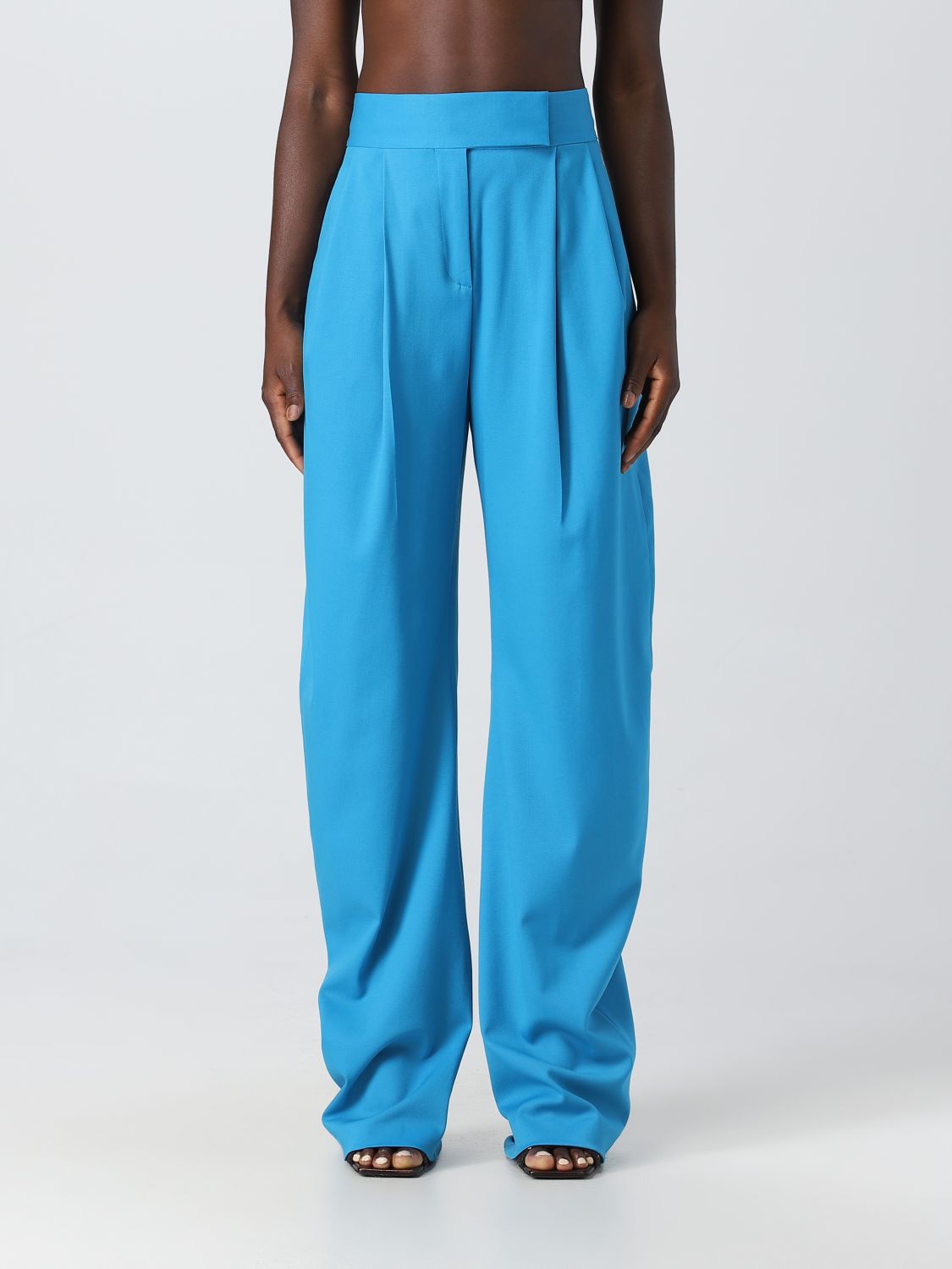 Pants Woman color Gnawed Blue