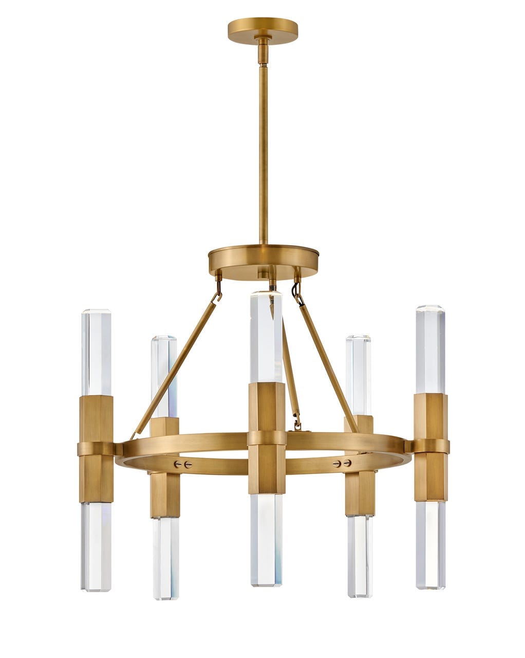 Heritage Brass LED Chandelier from the Cecily Collection