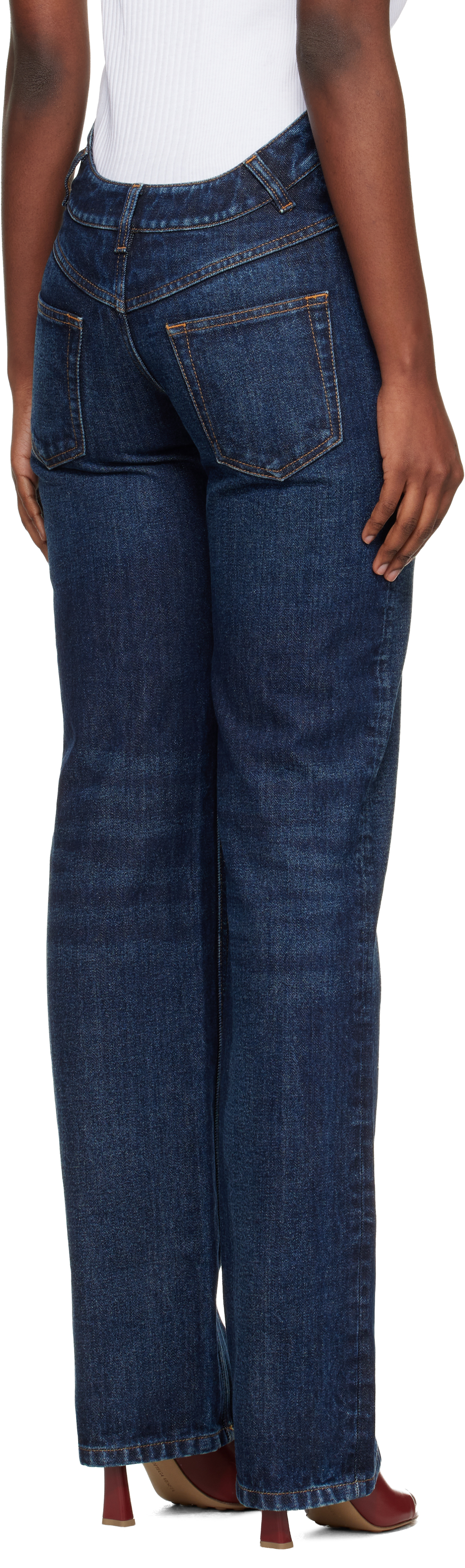 Blue 'The Curved' Jeans
