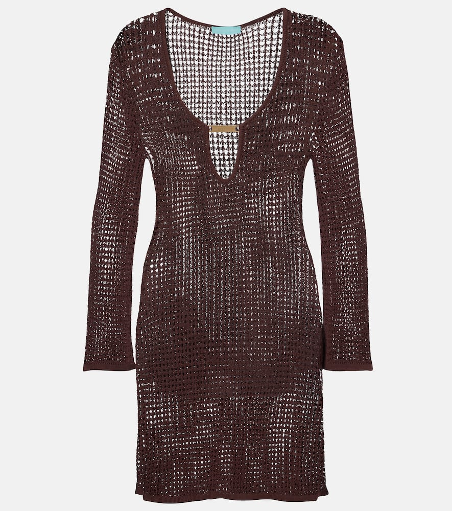 Ellis keyhole scalloped minidress