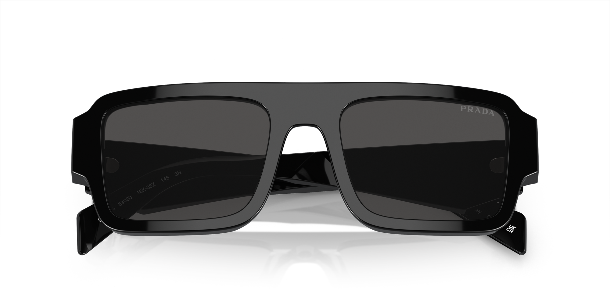 Prada Man Prada PR A05S 16K08Z Sunglasses Acetate Black Grey Squared Norma