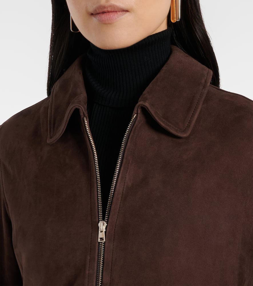 Suede bomber jacket