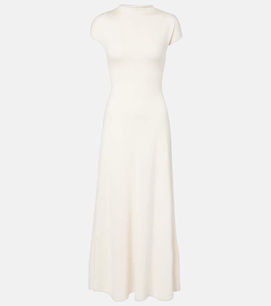 Lenore knitted wool and silk midi dress